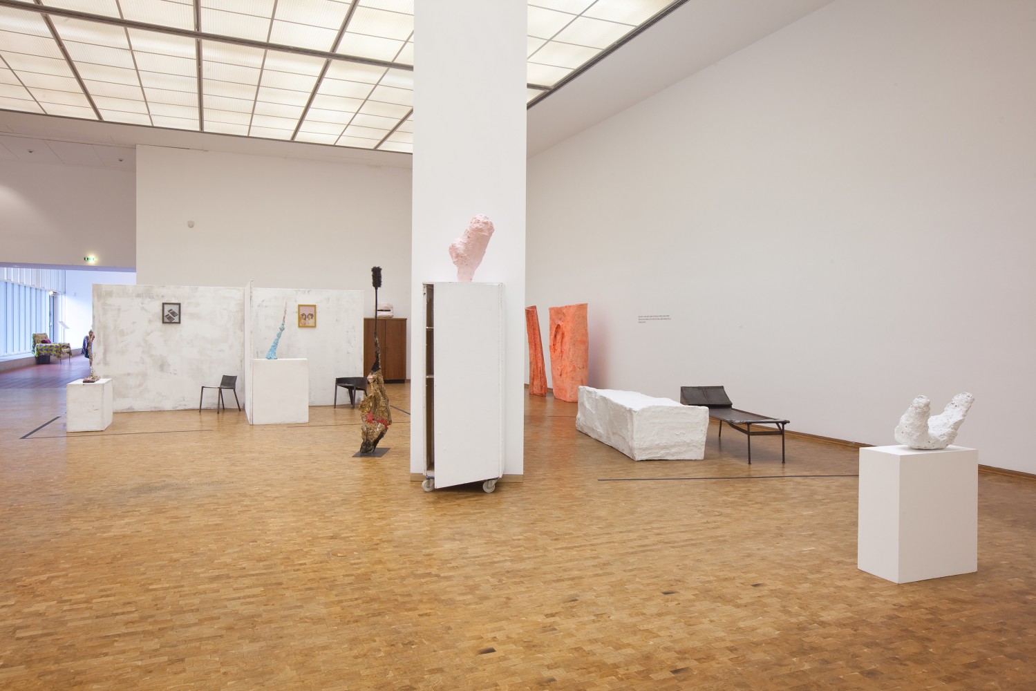 Installation view of works by Franz West