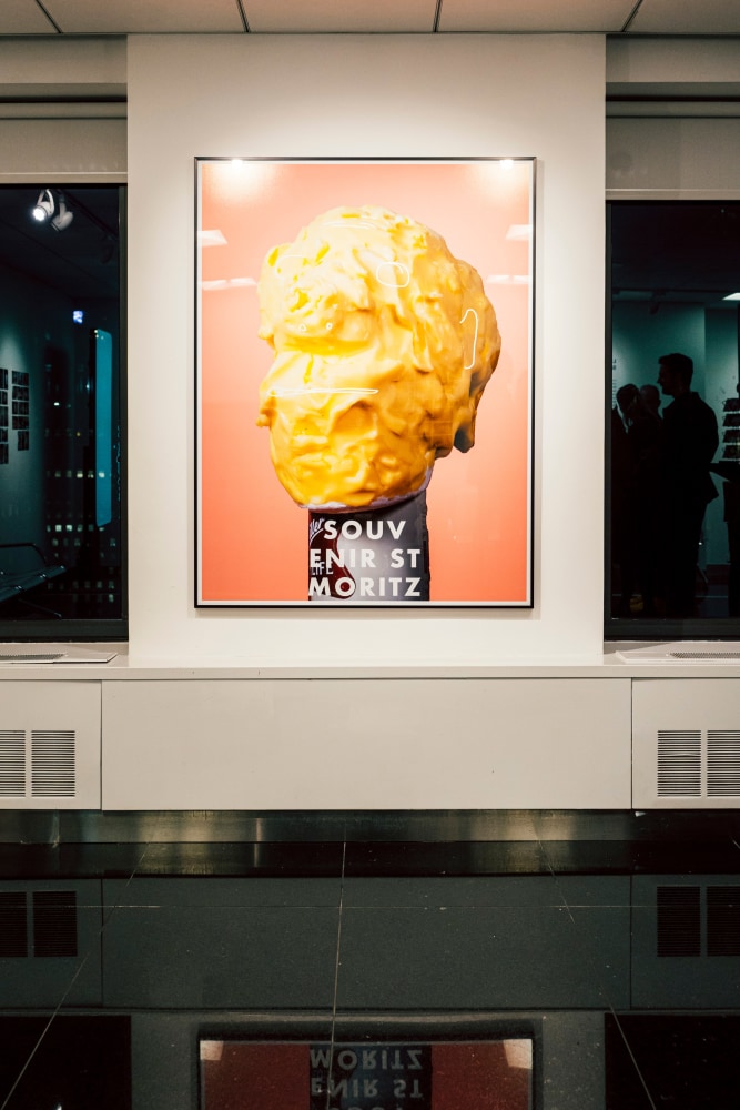 Installation view, Lucas Blalock, Souvenir Cinema, Swiss Consulate, New York, 2025