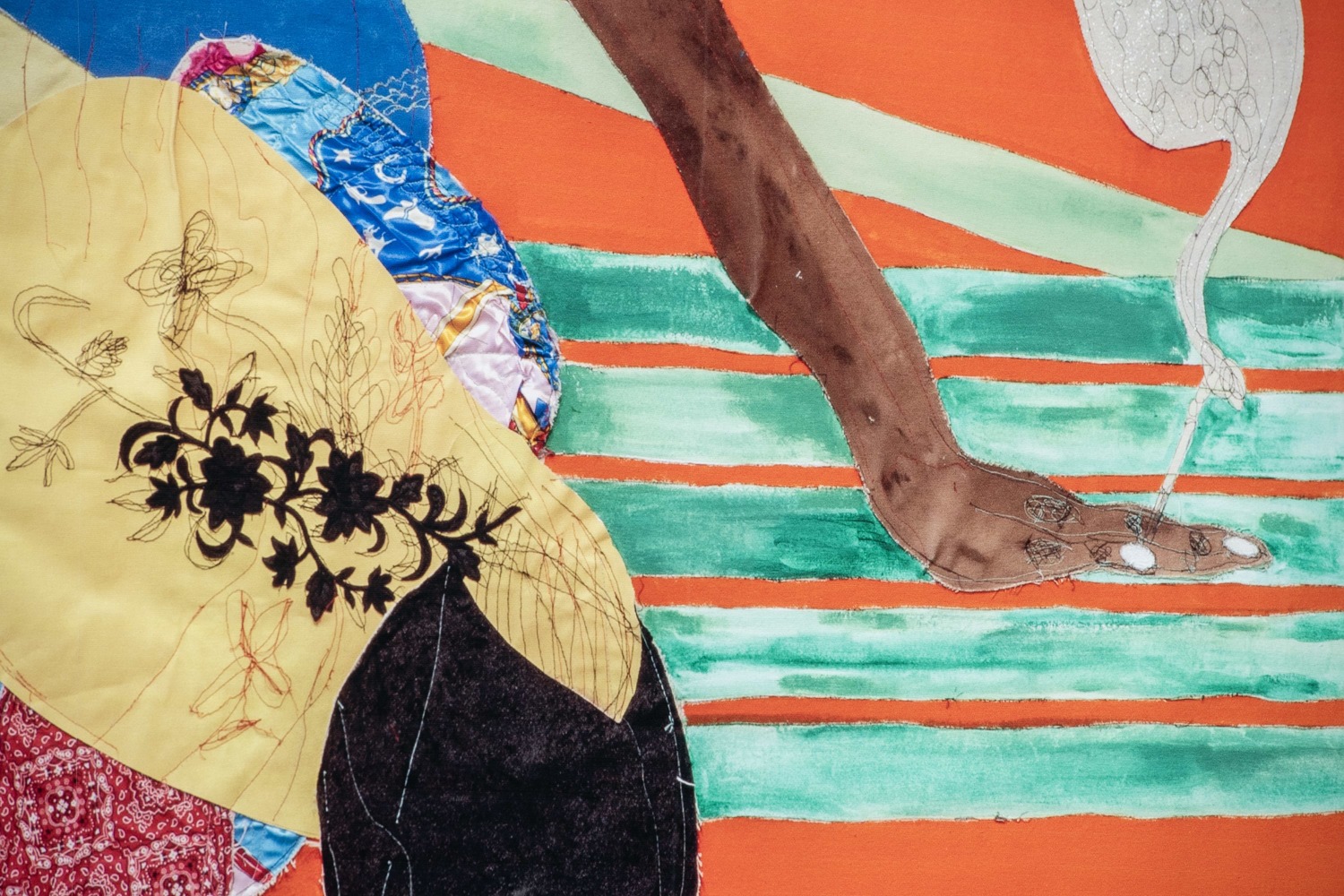 Installation view, Tschabalala Self, Loosie in the Park, Highline Billboard, New York, 2024