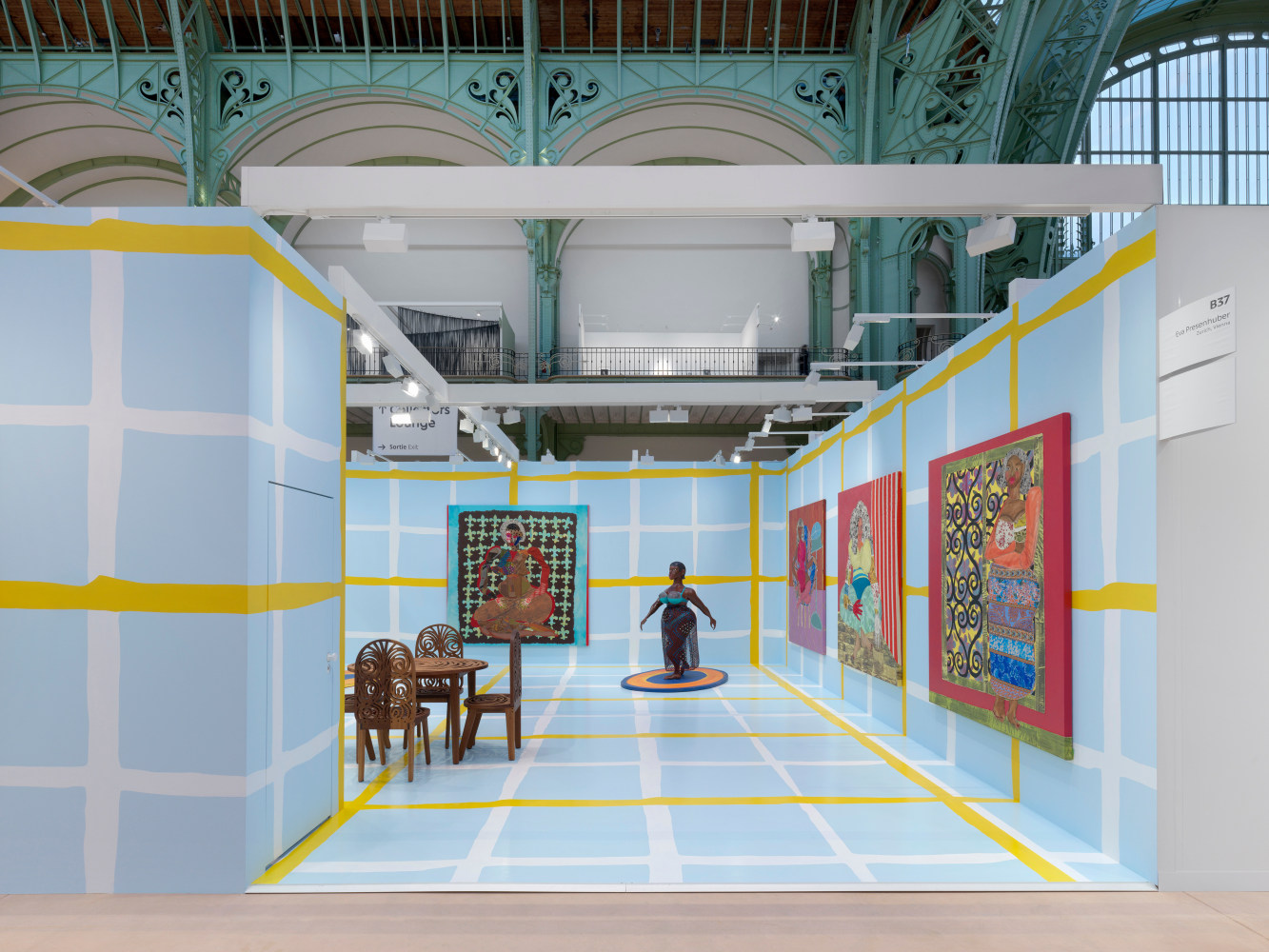 Installation view, Tschabalala Self, My House, Art Basel Paris, Grand Palais, Paris, 2024