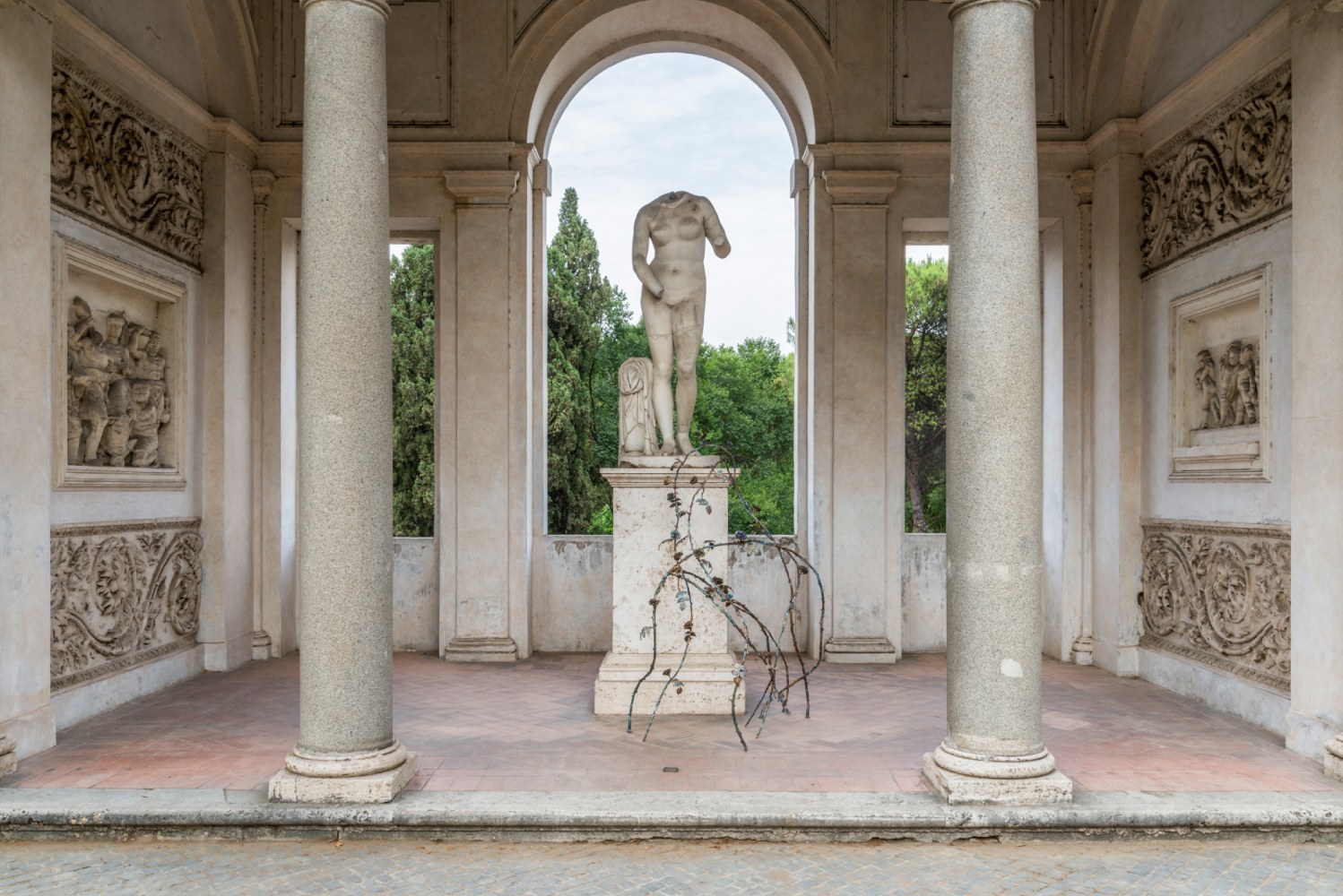 Installation view of sculpture by Jean-Marie Appriou