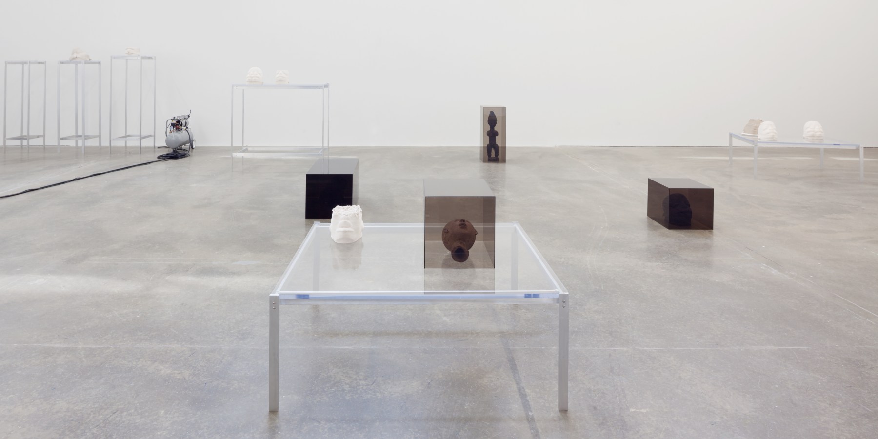 Installation view of sculptures by Matthew Angelo Harrison