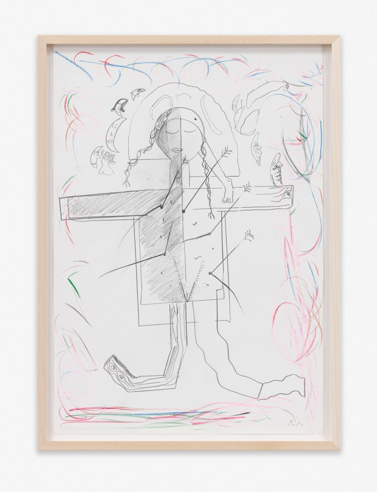 Untitled

2025

Pencil, colored pencil on paper

Sheet 42 x 30 x 3.5 cm / 16 1/2 x 11 3/4 x 1 3/8 in

Frame 45.5 x 33 x 3.5 cm / 17 7/8 x 13 x 1 3/8 in

&amp;copy; Tobias Pils