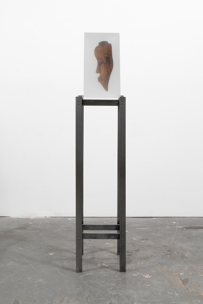 MATTHEW ANGELO HARRISON
Patient Descent
2024
Wooden figure, polyurethane resin, steel, acrylic
Sculpture 41 x 22 x 30 cm / 16 1/8 x 8 5/8 x 11 3/4 in
Pedestal 112 x 30.5 x 33 cm / 44 x 12 x 13 in
HARRI60085