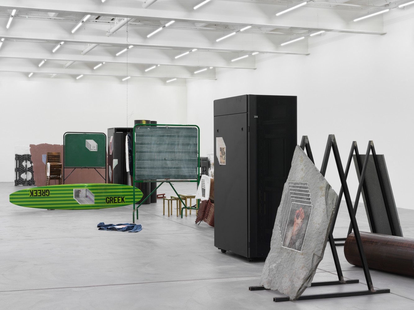 Installation view of Matias Faldbakken sculpture installation exhibition