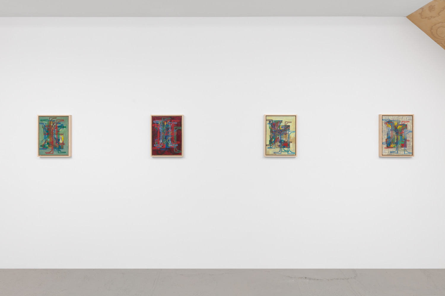 installation view of works by Wyatt Kahn