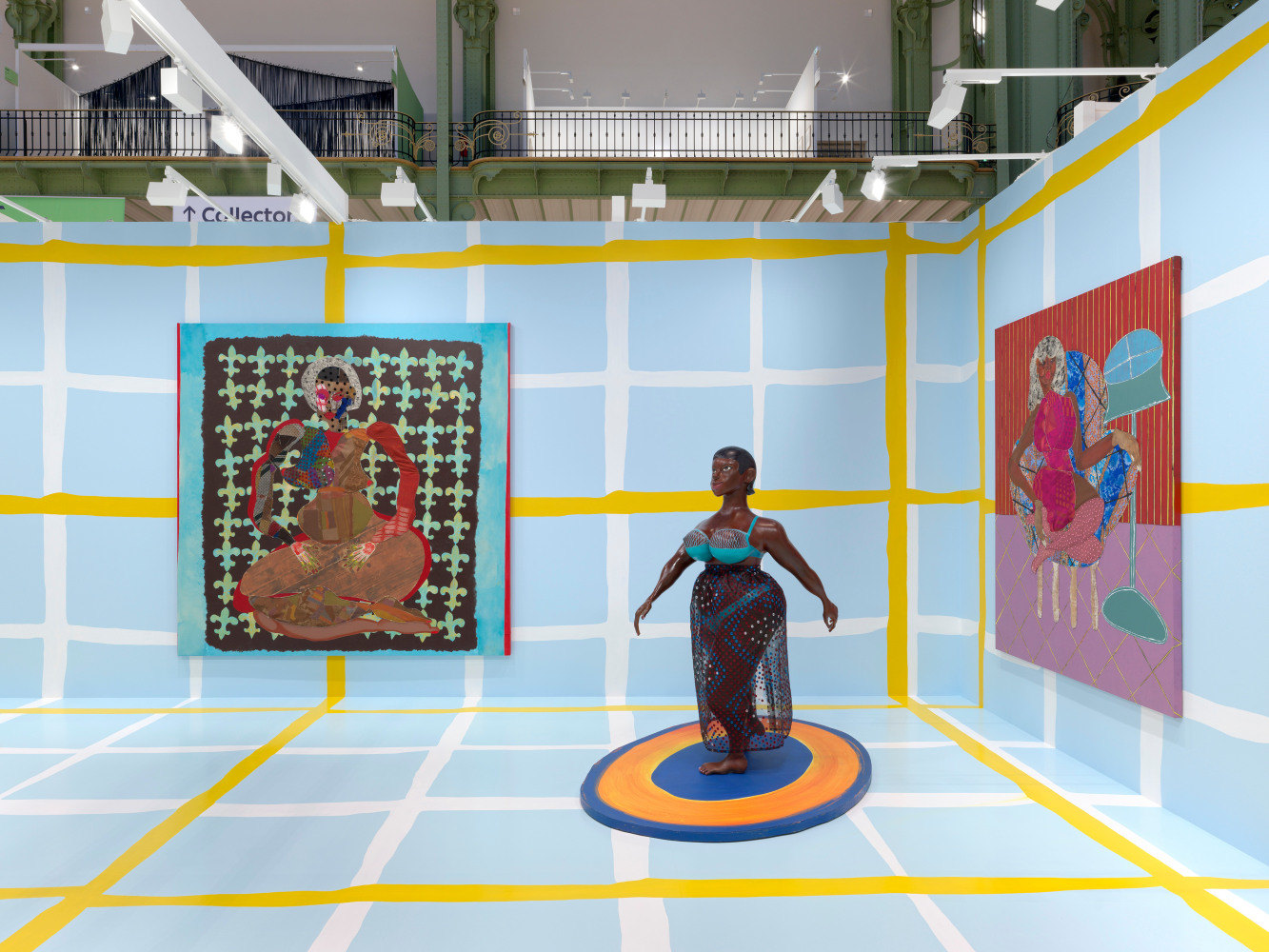 Installation view, Tschabalala Self, My House, Art Basel Paris, Grand Palais, Paris, 2024
