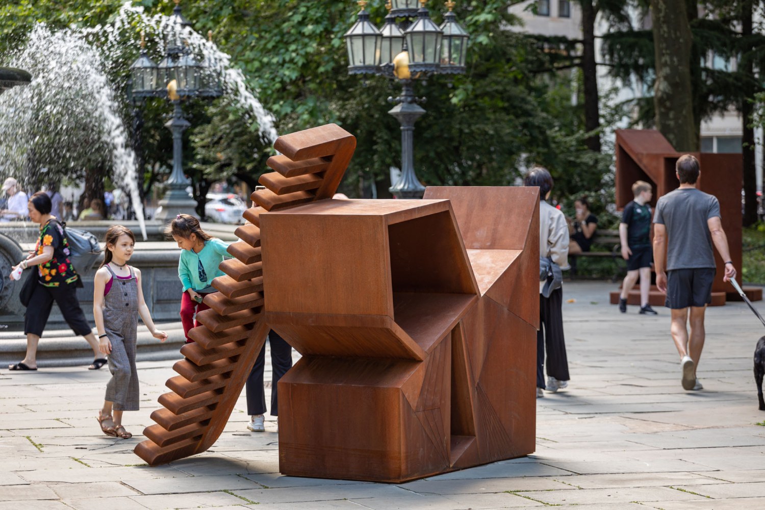 installation views of sculptures by Wyatt Kahn