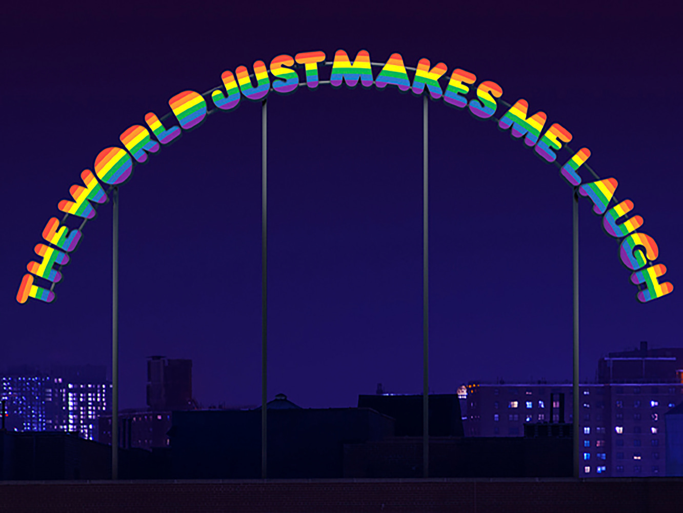 Installation view of sculpture by Ugo Rondinone