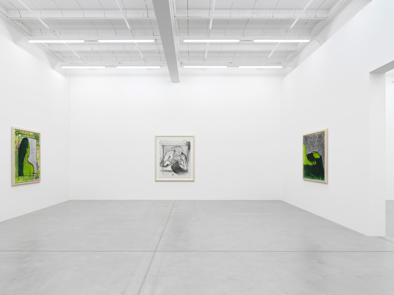 Installation view, Carroll Dunham,&amp;nbsp;Qualiascope Paintings and&amp;nbsp;Related&amp;nbsp;Drawings, Galerie Eva Presenhuber, Maag Areal, Zurich, 2021&amp;ndash;2022