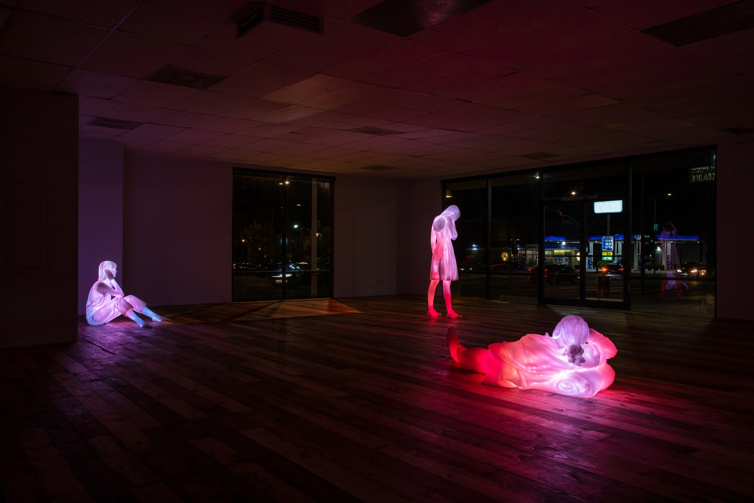 Installation view of Works by Doug Aitken