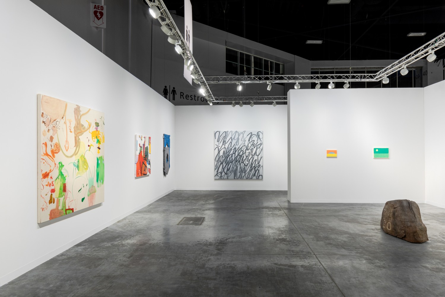 Installation view of works by various artists