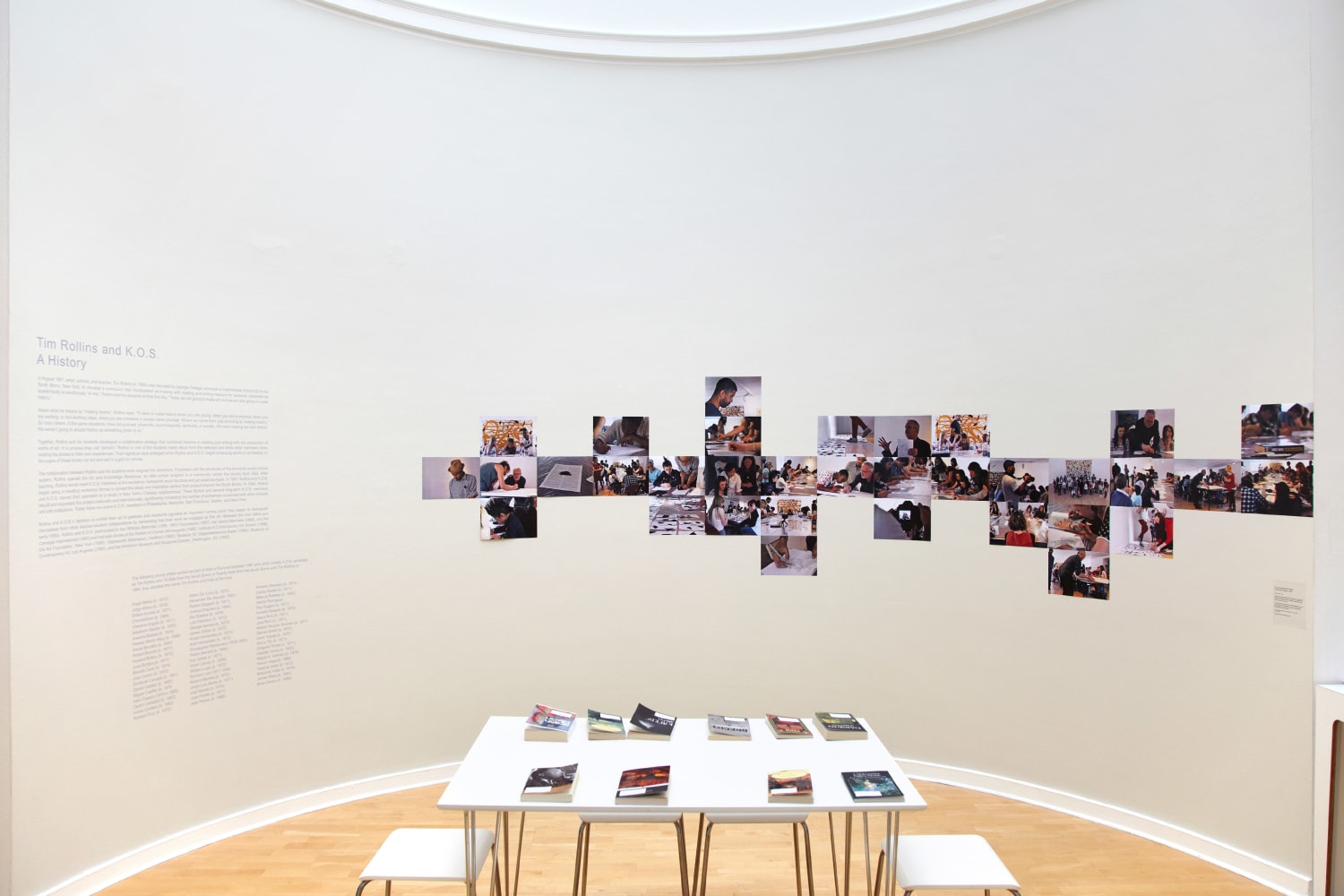 Installation view of works by Tim Rollins and K.O.S.