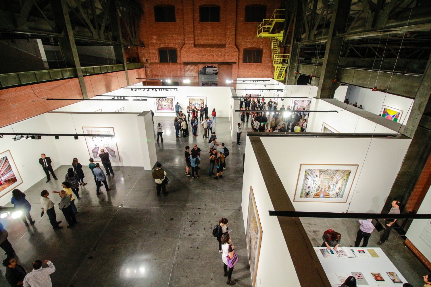 Installation view of photographs by Candida Höfer