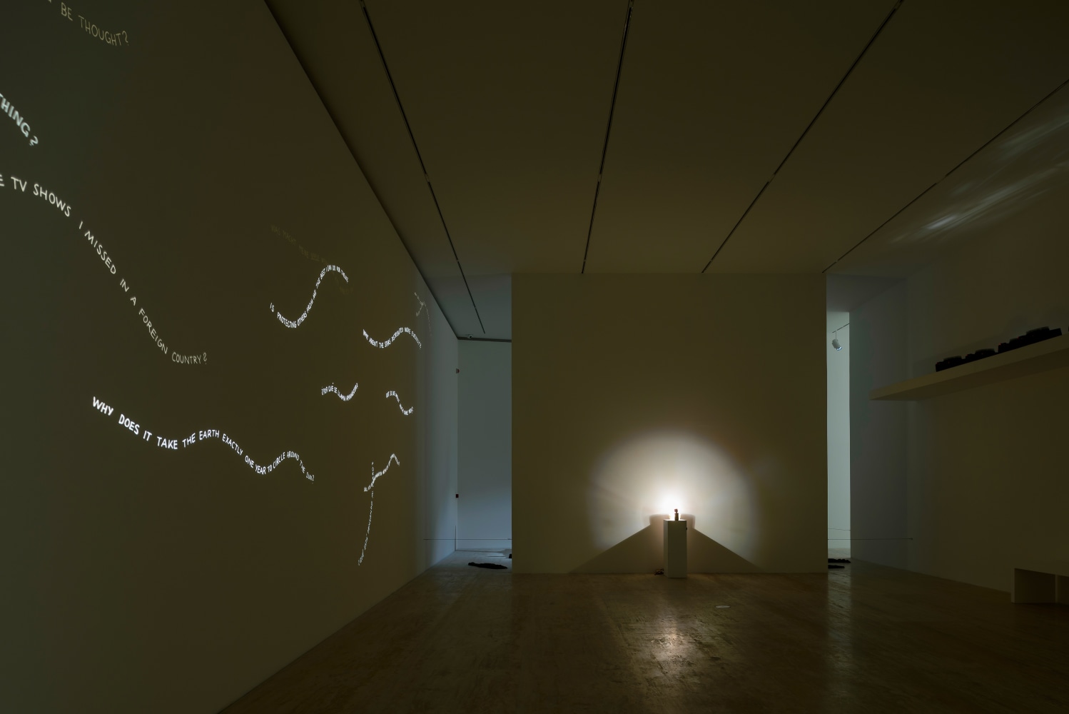 Installation view of sculptures by Peter Fischli and David Weiss