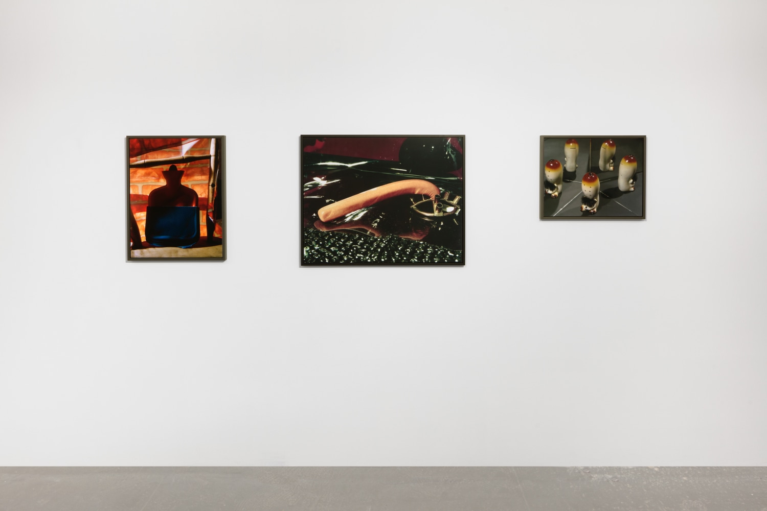 Installation view of Lucas Blalock photography and sculpture exhibition