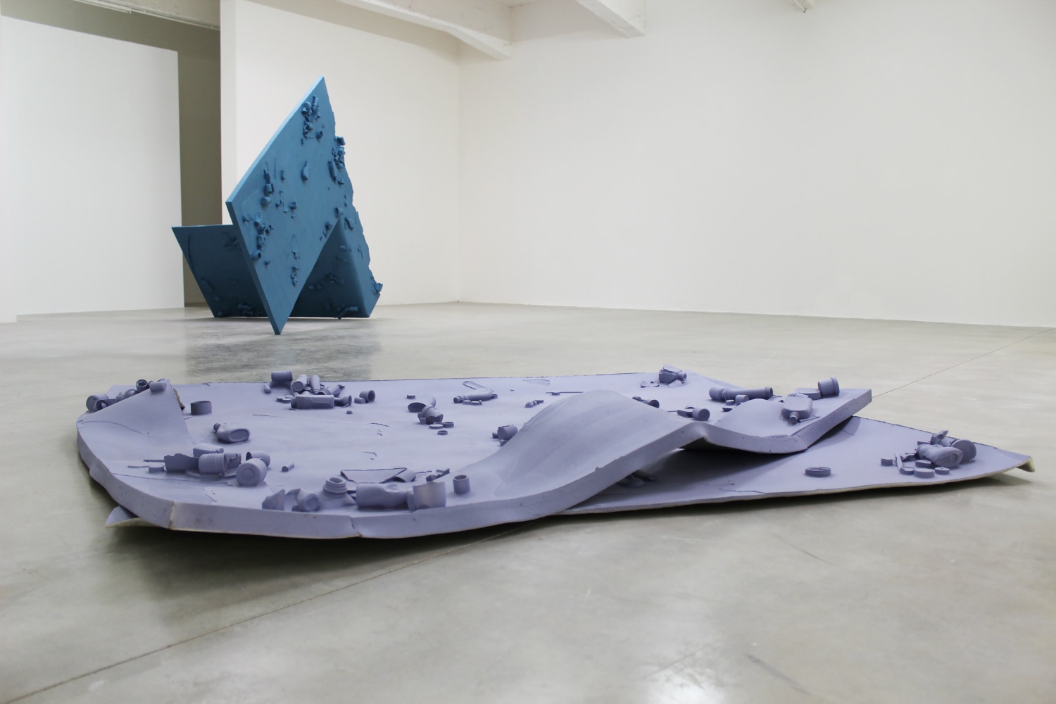 Installation view of sculptures by Alex Hubbard