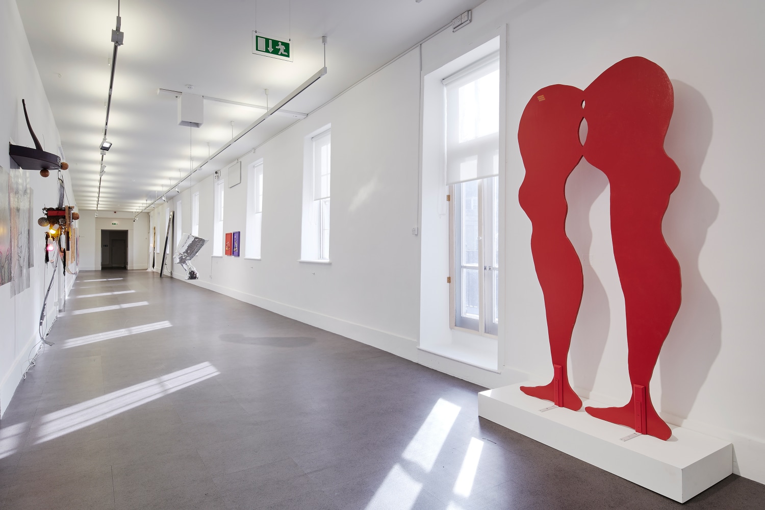 Installation view of sculpture by Tschabalala Self