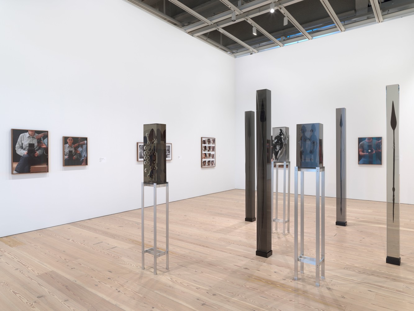 Installation view of sculptures by Matthew Angelo Harrison