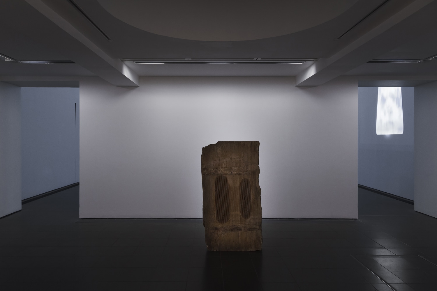 Installation view of sculpture by Trisha Donnelly