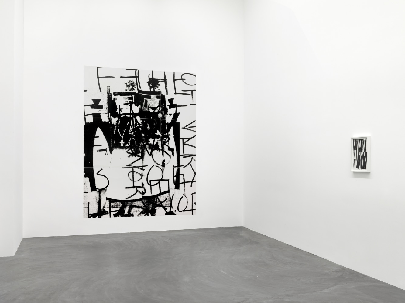Installation view of Adam Pendleton wall-based works