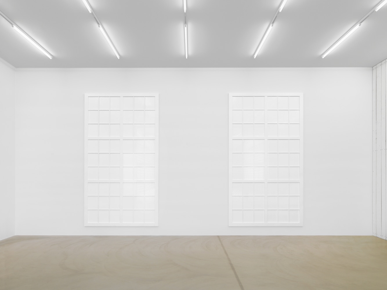 Installation view of sculptures by Ugo Rondinone