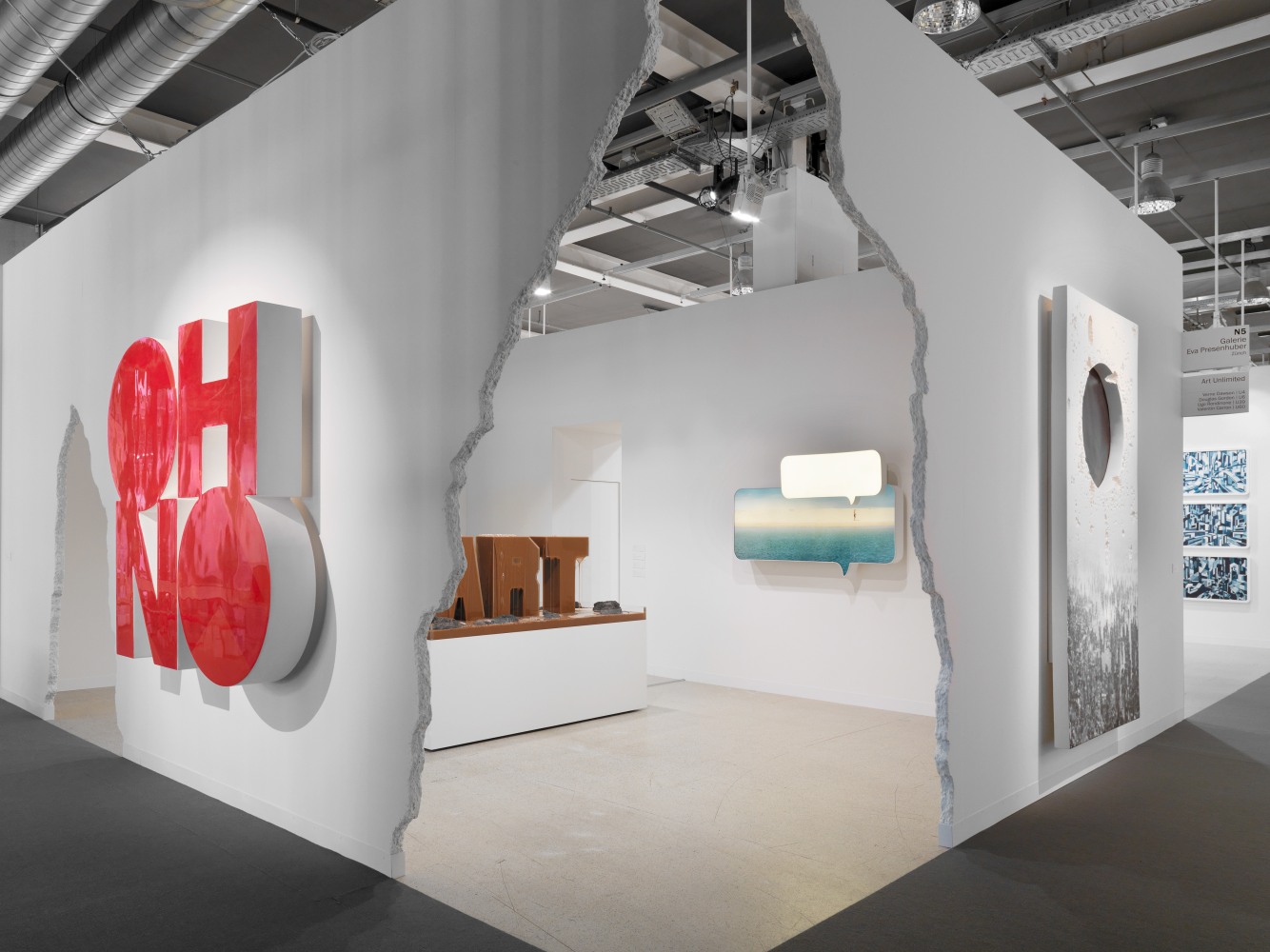 Installation view of Works by Doug Aitken