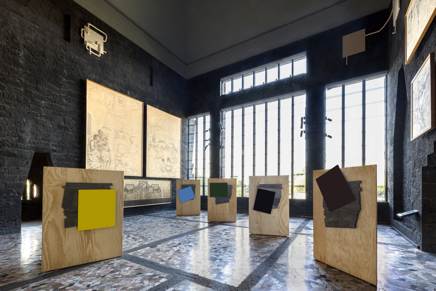 Installation view, Wyatt Kahn, Fantasmas, Museo Anahuacalli, Mexico City, 2024