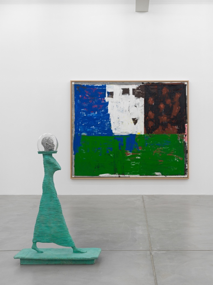 Installation view of group painting and sculpture exhibition