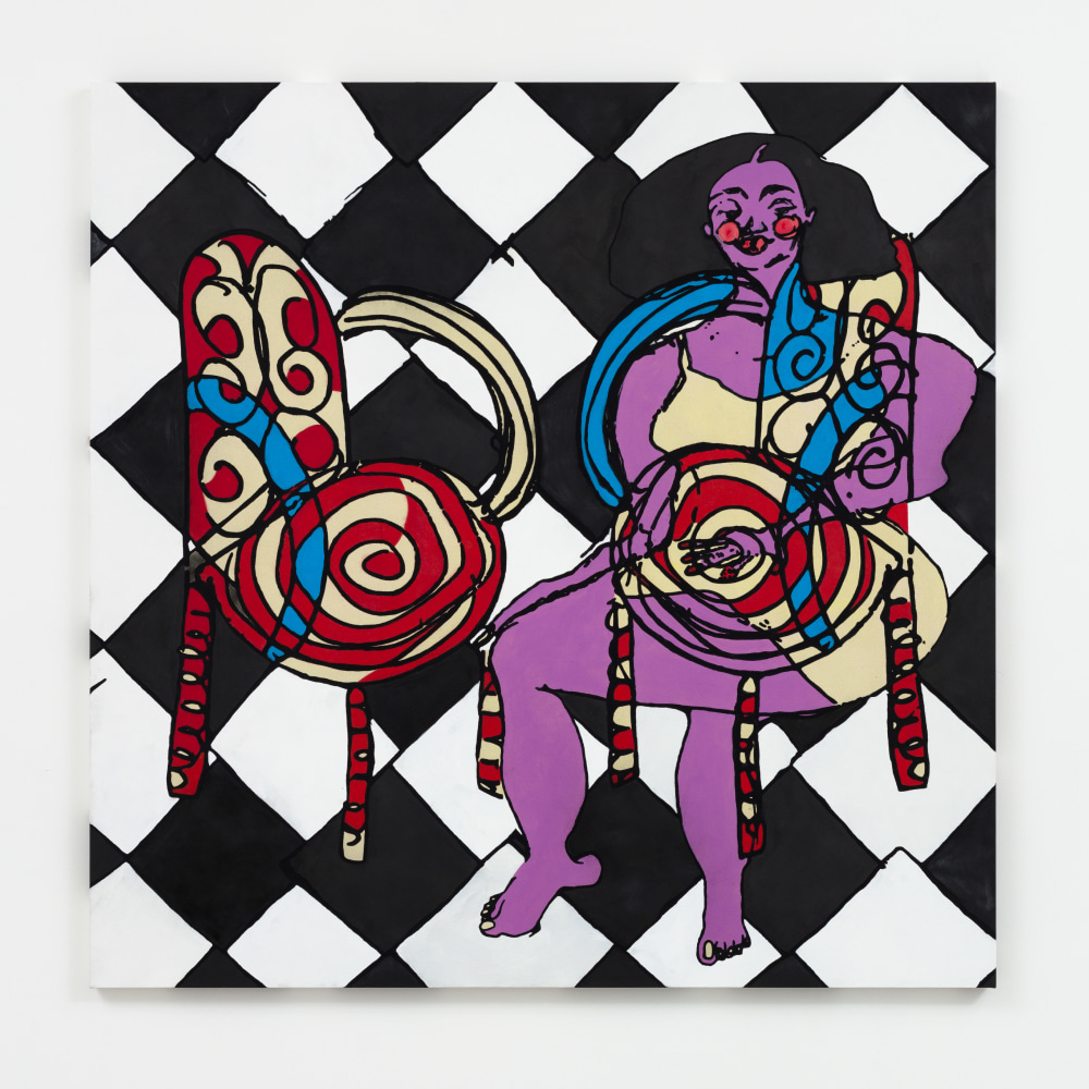 TSCHABALALA SELF
Leisure Woman Alone in Chaotic Room
2023
Silkscreen, enamel paint, acrylic paint, gauche, oil stick, oil pastel, and pastel on canvas
183 x 183 cm / 72 x 72 in
SELF 58276