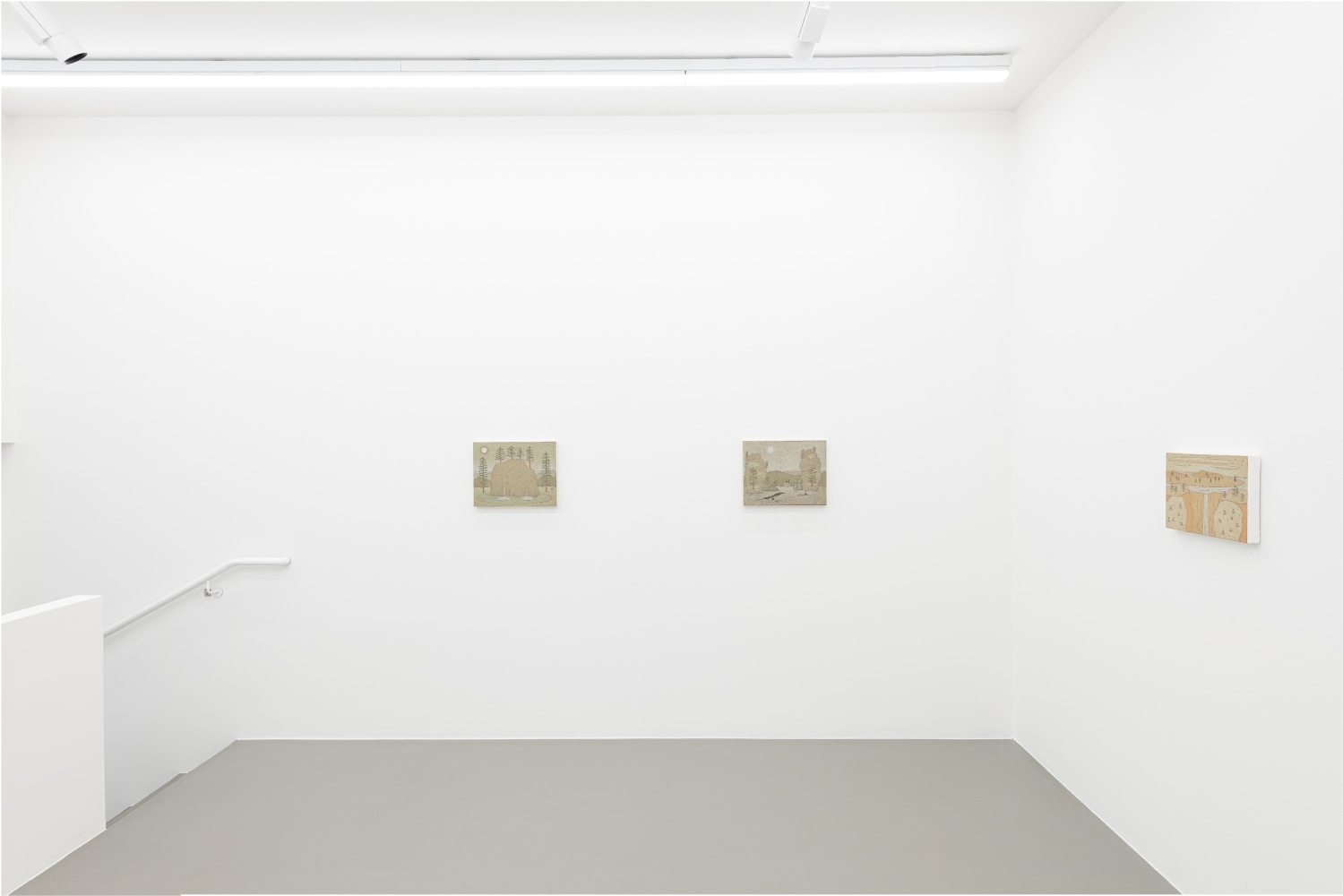 installation view of paintings and drawings by John Dilg