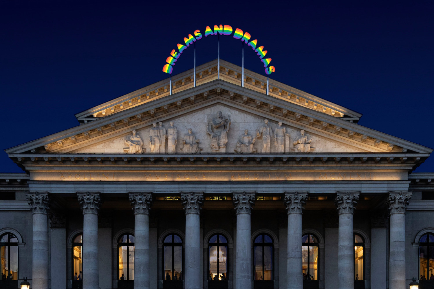 Installation view, Ugo Rondinone, Dreams and Dramas, Bayerische Staatsoper, Munich, 2025