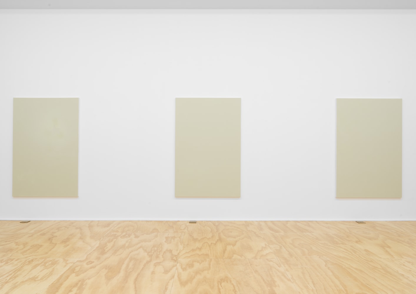 Installation view of paintings by Koo Jeong A