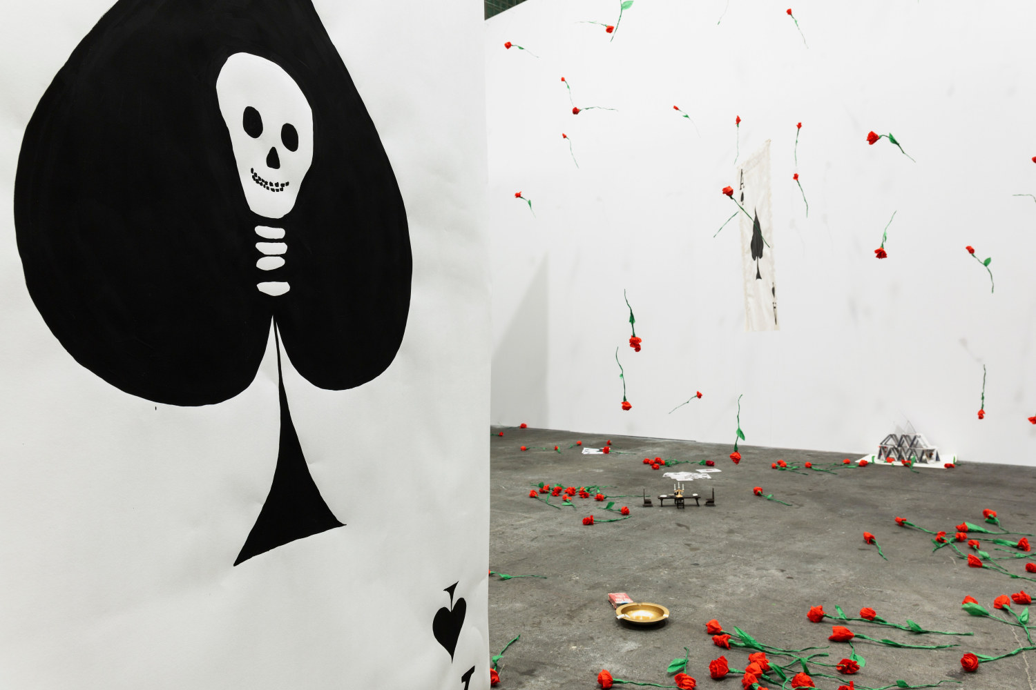 Installation view, Karen Kilimnik, The Joker Episode of The Avengers, Art Basel Unlimited, Basel, 2024