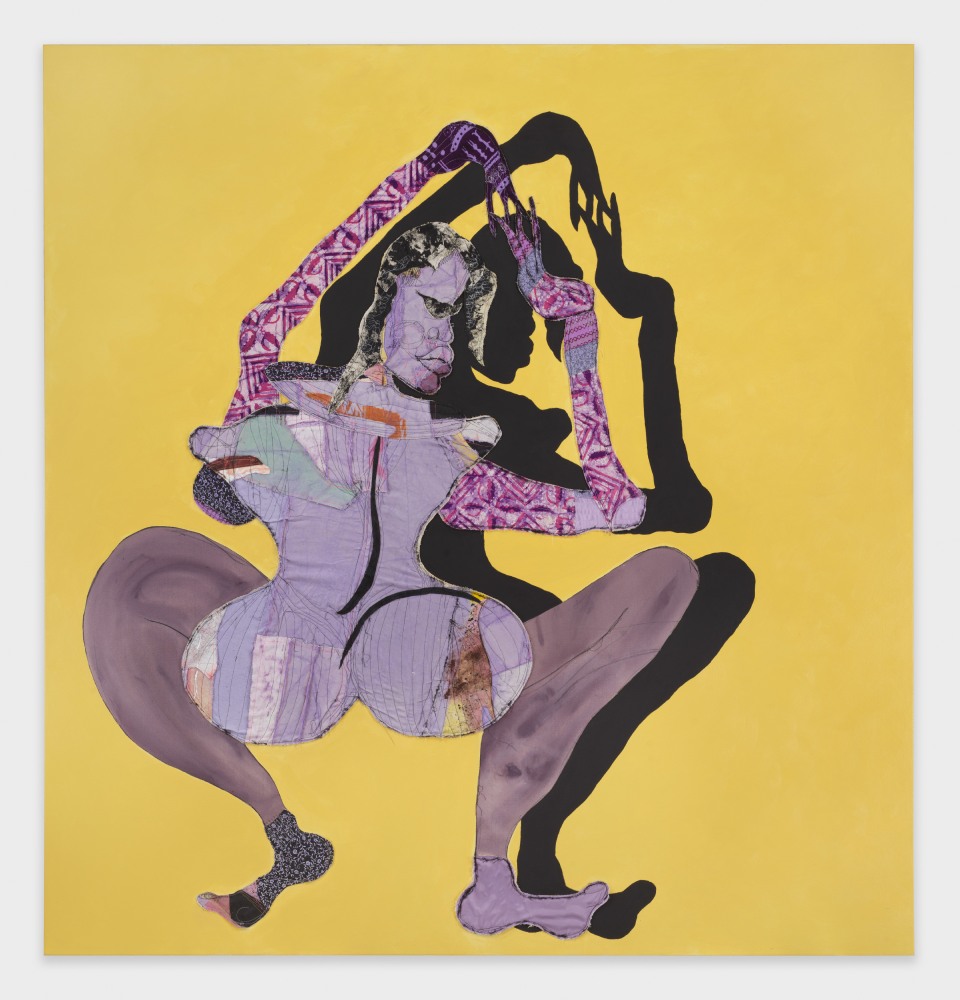 painting of a woman by Tschabalala Self