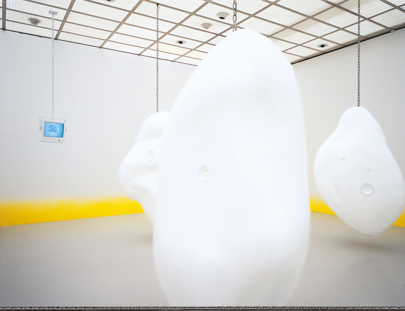 Installation view of sculptures by Ugo Rondinone