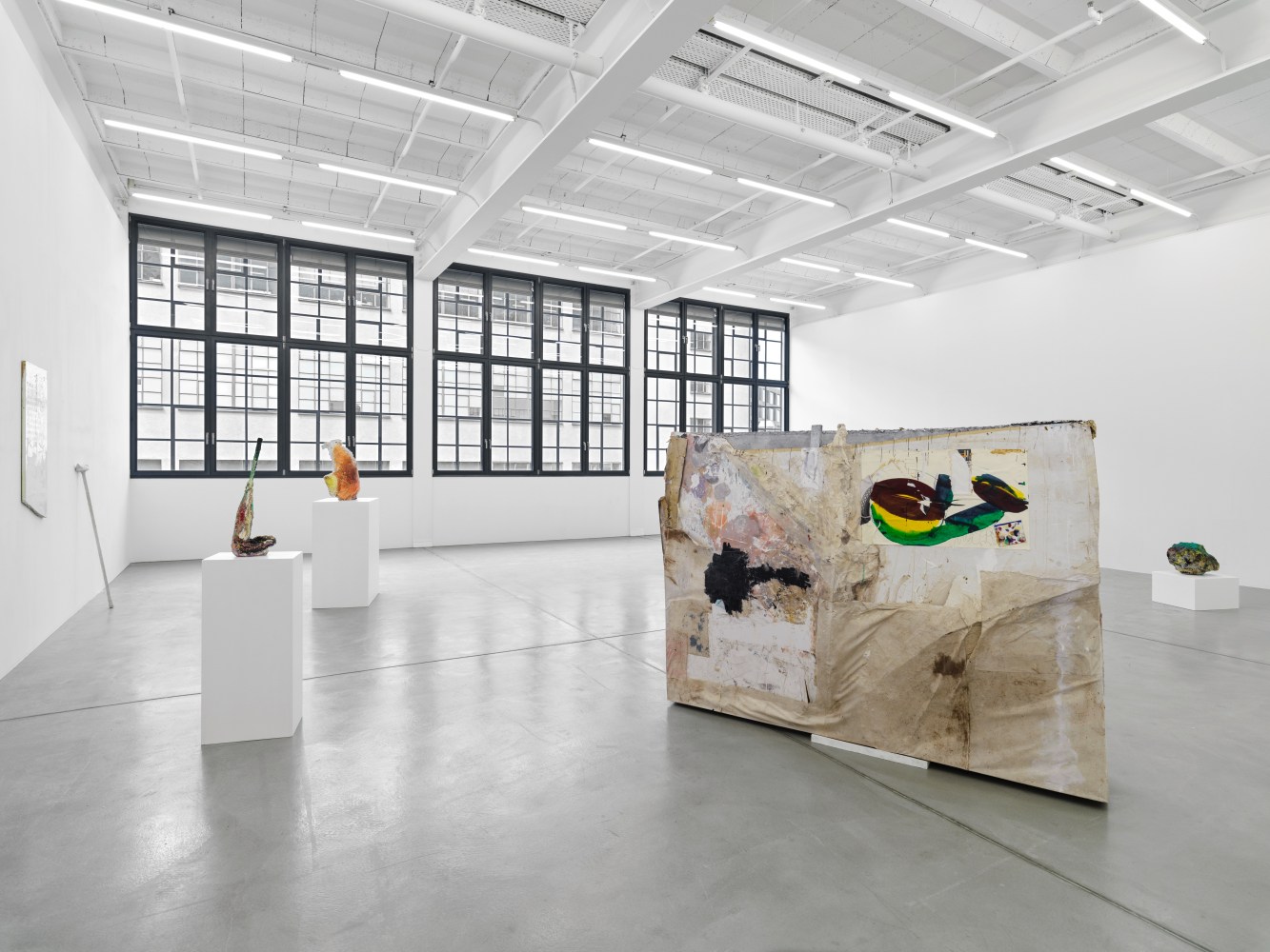 Installation view, Franz West, Die fr&amp;uuml;hen Werke / Early Works, Galerie Eva Presenhuber, Maag Areal, Zurich, 2025