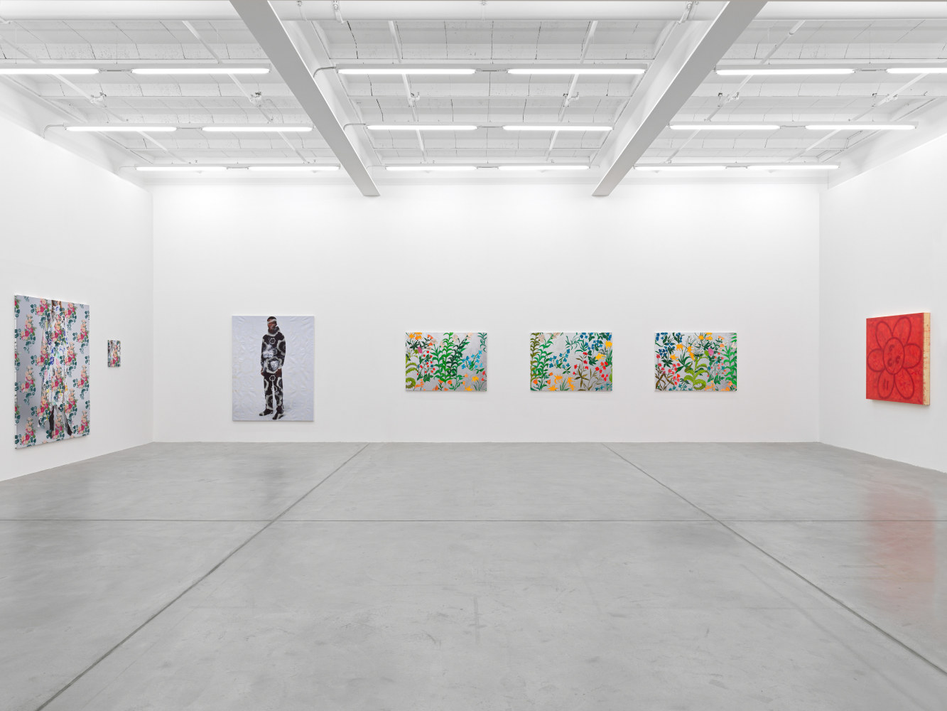Installation view of works by various artists