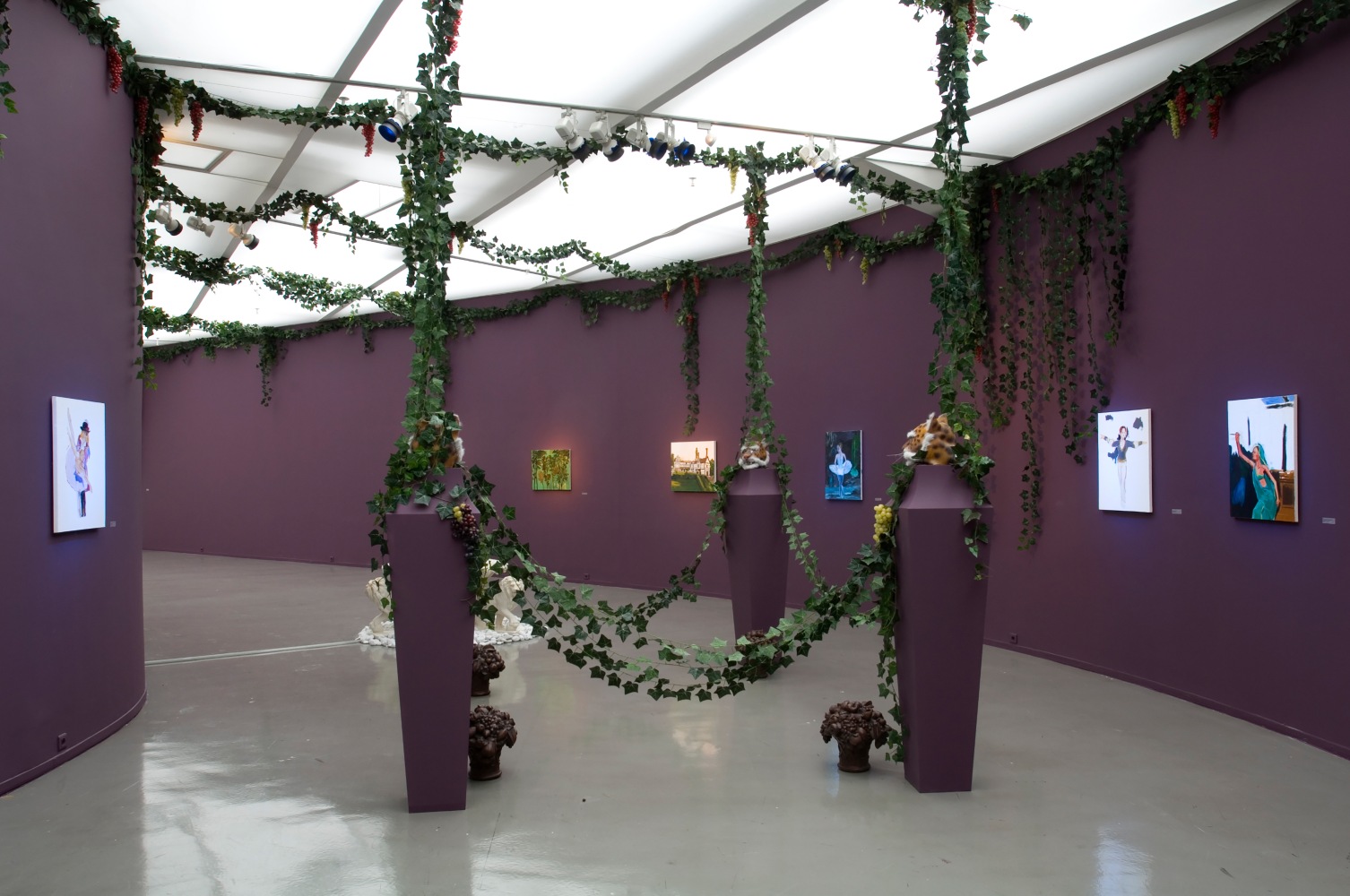 Installation view of works by Karen Kilimnik