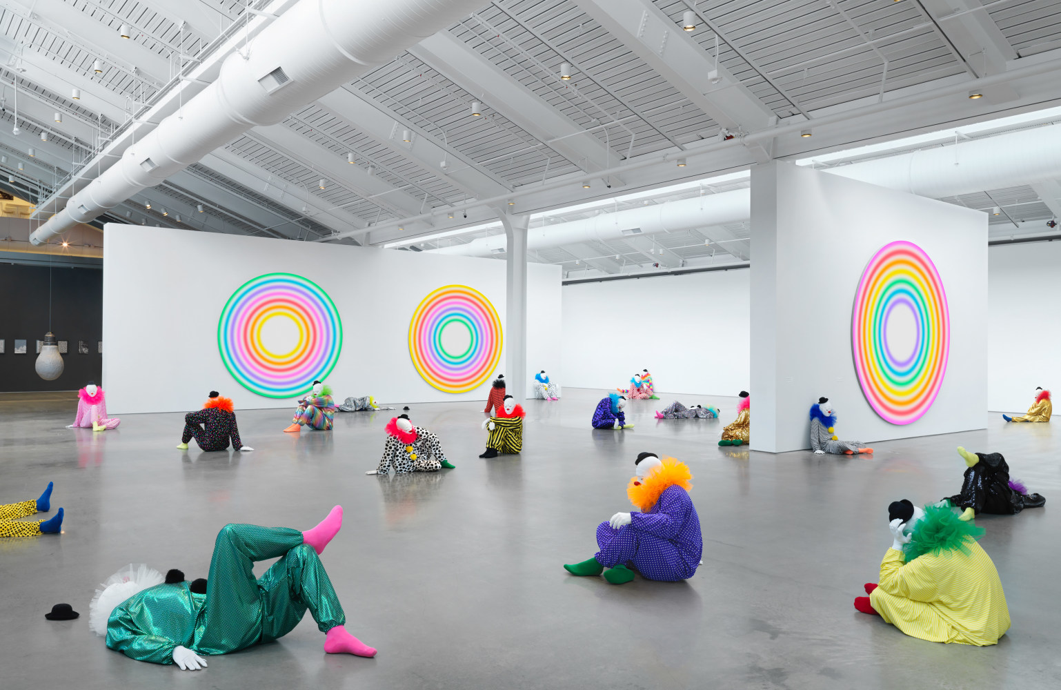 Installation view of sculptures by Ugo Rondinone