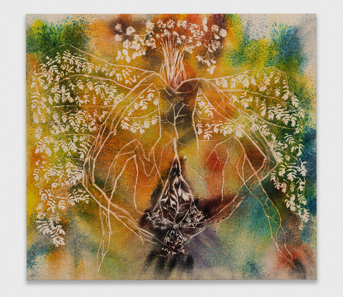 Angel/Devil 

2022

Pigment on canvas

201 x 219 x 3 cm / 79 1/8 x 86 1/4 x 1 1/8 in

&amp;copy; Sam Falls