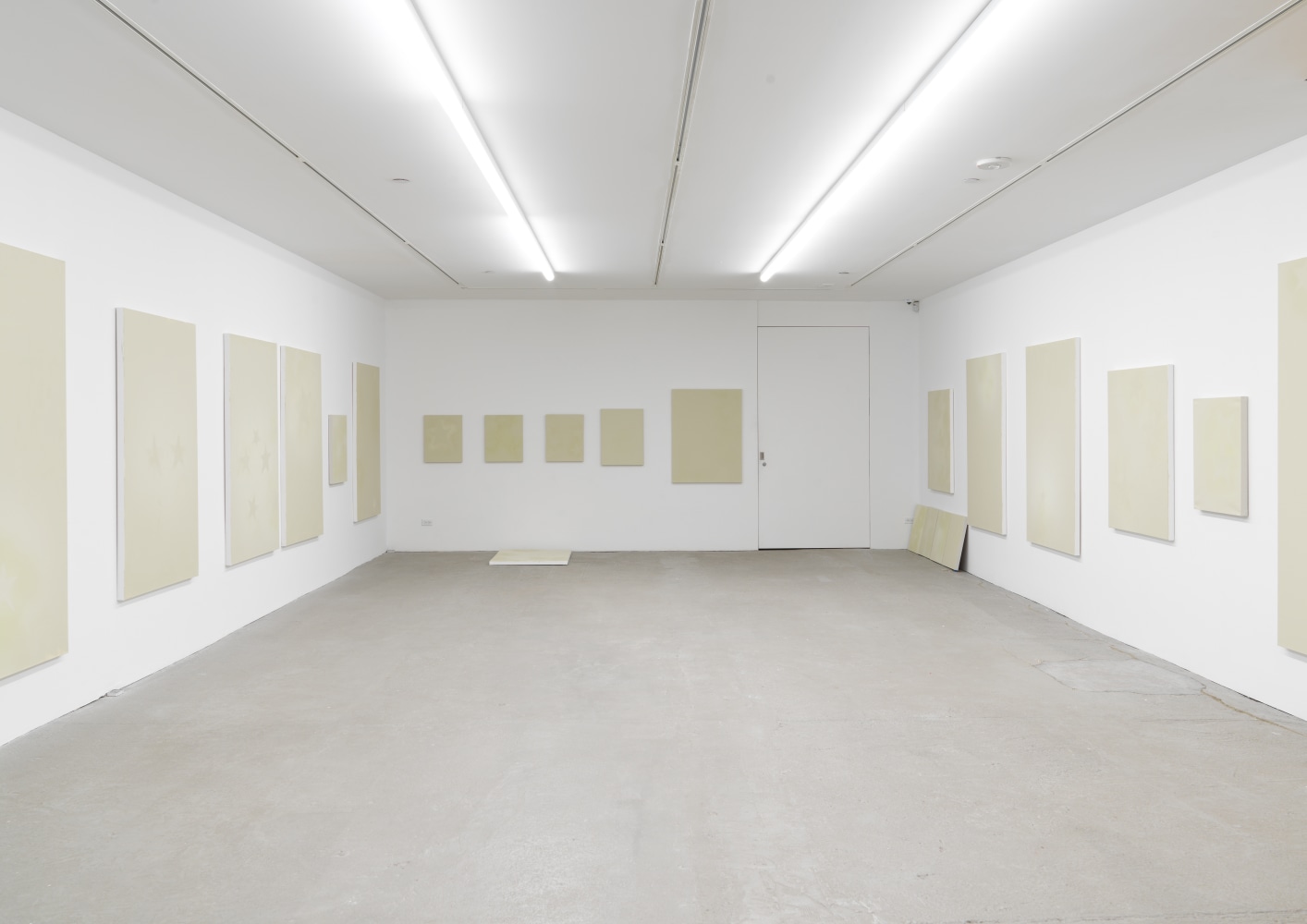 Installation view of paintings by Koo Jeong A