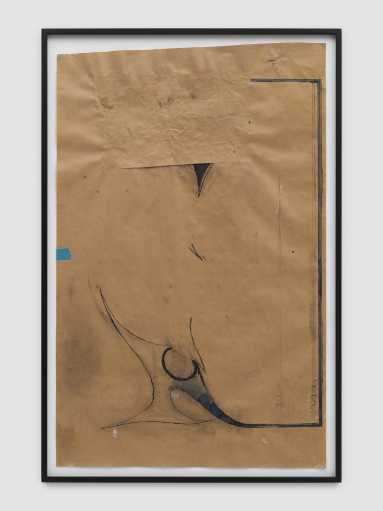 Titus

2024

Charcoal, ink on brown paper

Sheet 138.5 x 89.5 cm / 54 1/2 x 35 1/4 in

Frame 151 x 99 cm / 59 1/2 x 39 in

&amp;copy; Matias Faldbakken