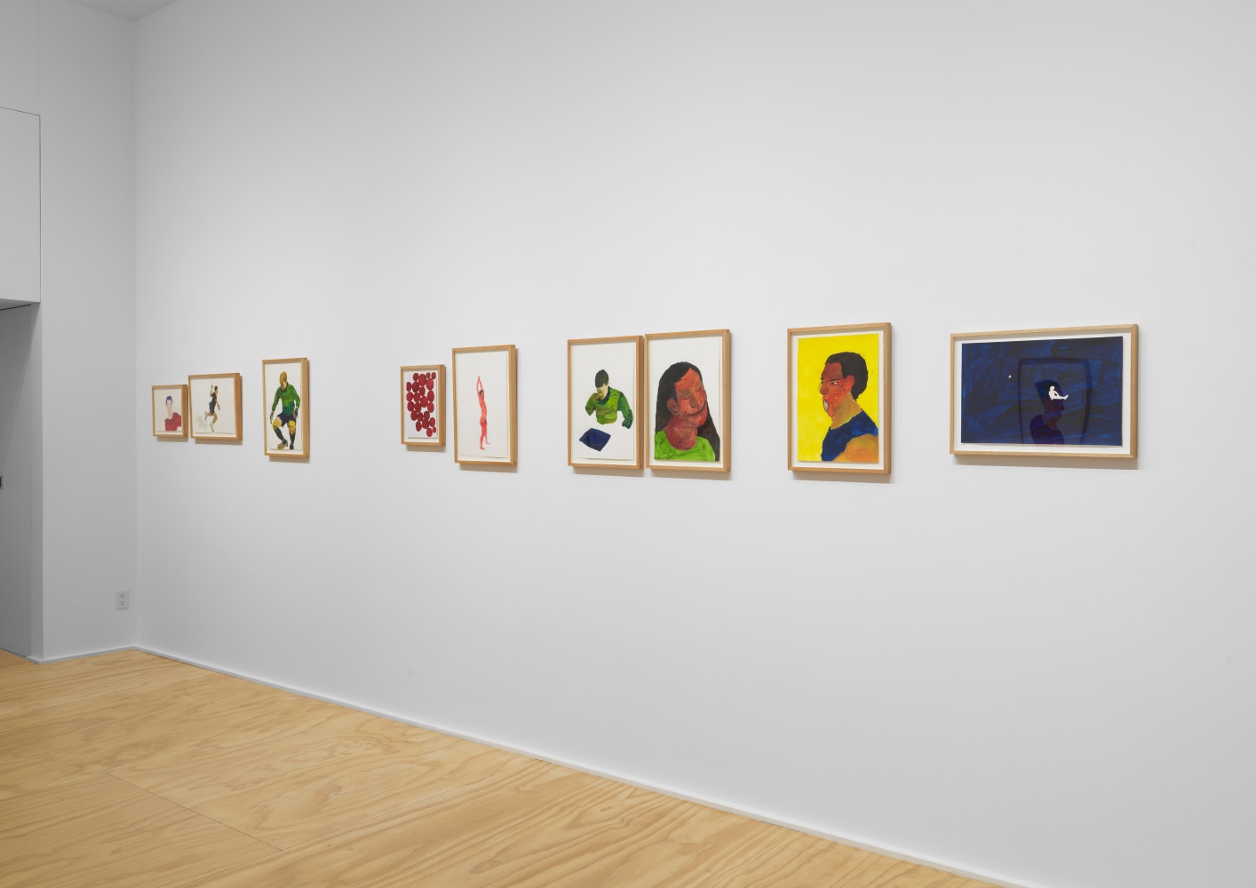 Installation view of paintings by Koo Jeong A