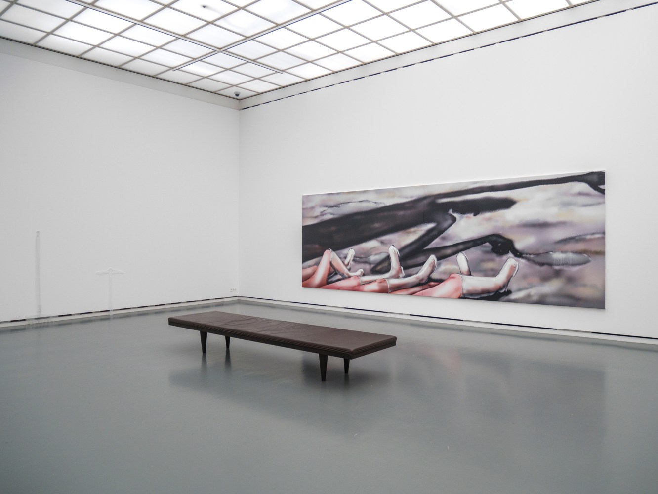 Installation view of Louisa Gagliardi paintings and scultptures