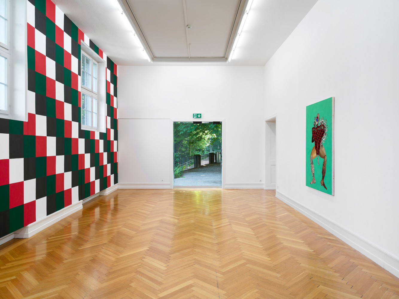 Installation view, Tschabalala Self, Responses, Kunsthalle Bern, Bern, 2025