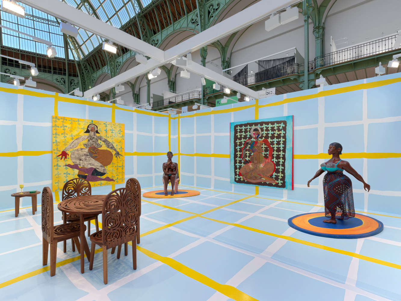 Installation view, Tschabalala Self, My House, Galerie Eva Presenhuber, Art Basel Paris, 2024