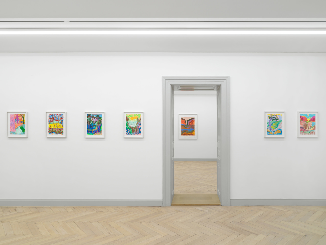 Exhibition View, Shara Hughes,&amp;nbsp;Day by Day by Day, Galerie Eva Presenhuber, Zurich, CH