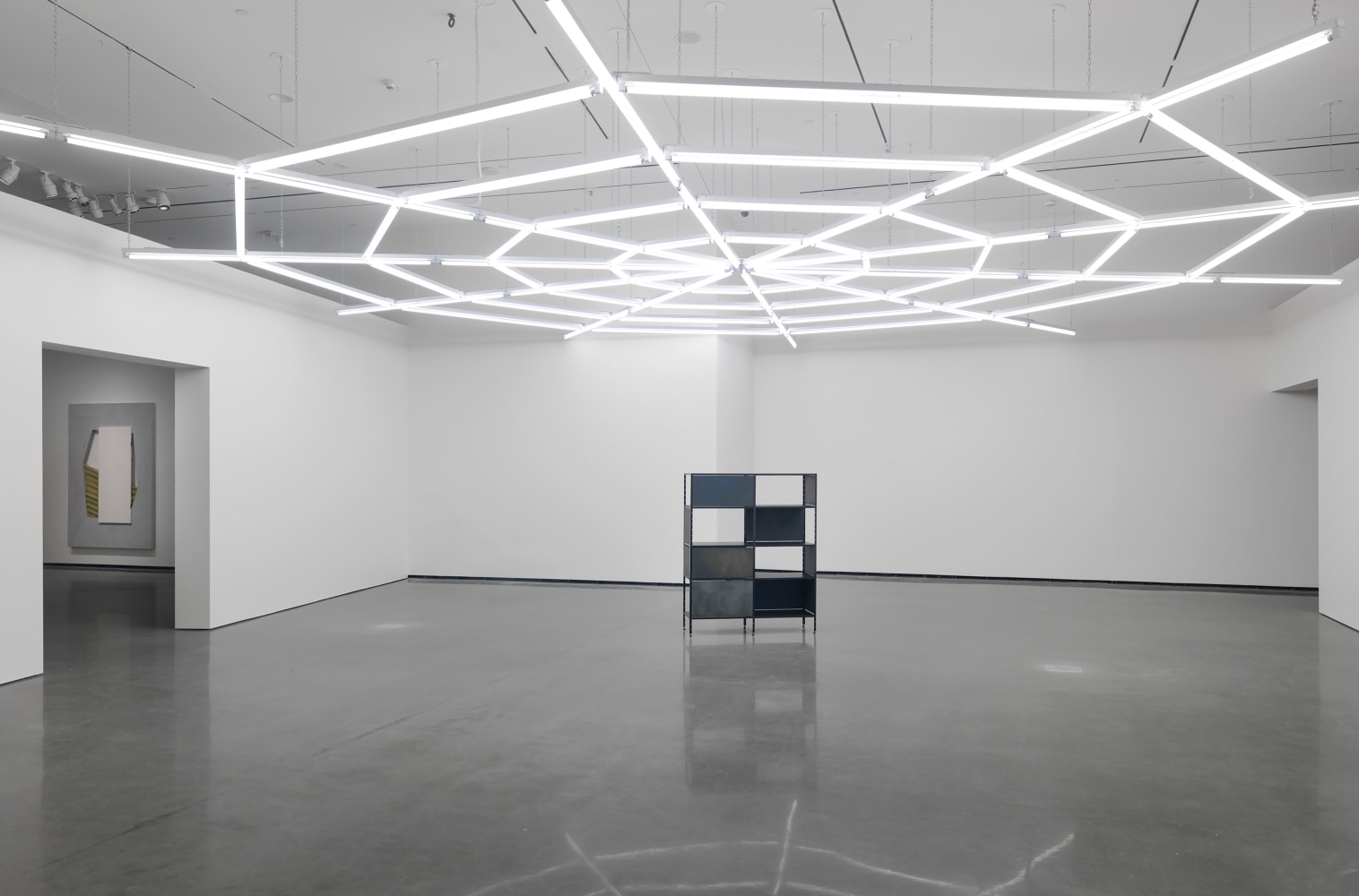 Installation view of sculptures by Martin Boyce