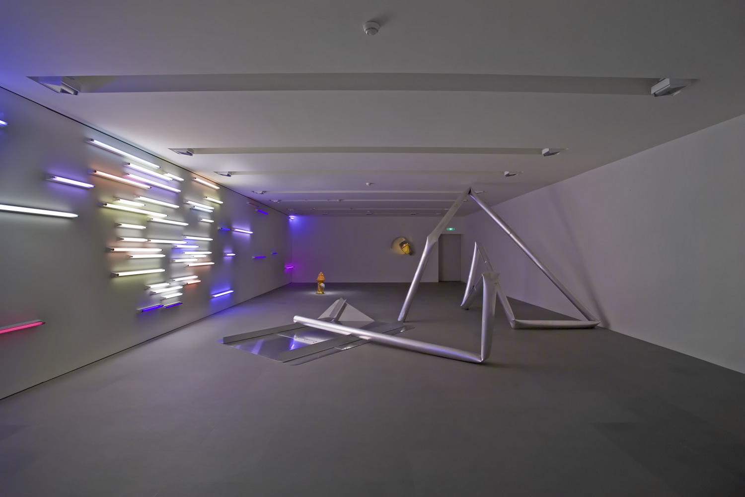 Installation view of sculptures by Mark Handforth